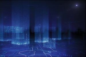 blue datacenter imagery